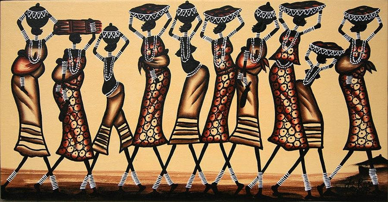 Tela Abstrata Mulheres Africanas - Carneiro Shop