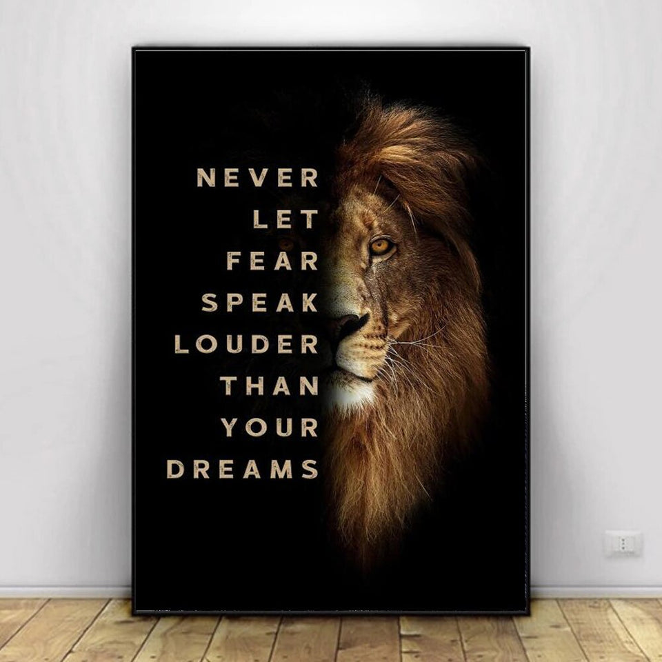 Tela Frase Motivacional [Nunca deixe o medo falar mais alto que seus sonhos]